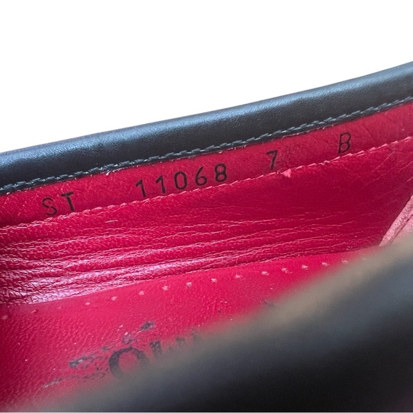 Salvatore Ferragamo Black Leather Loafers with Gold Accents - Picture 6 of 6